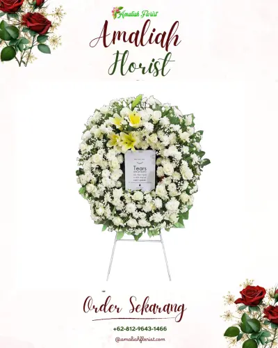 Krans Bunga Duka Cita di Sundawenang